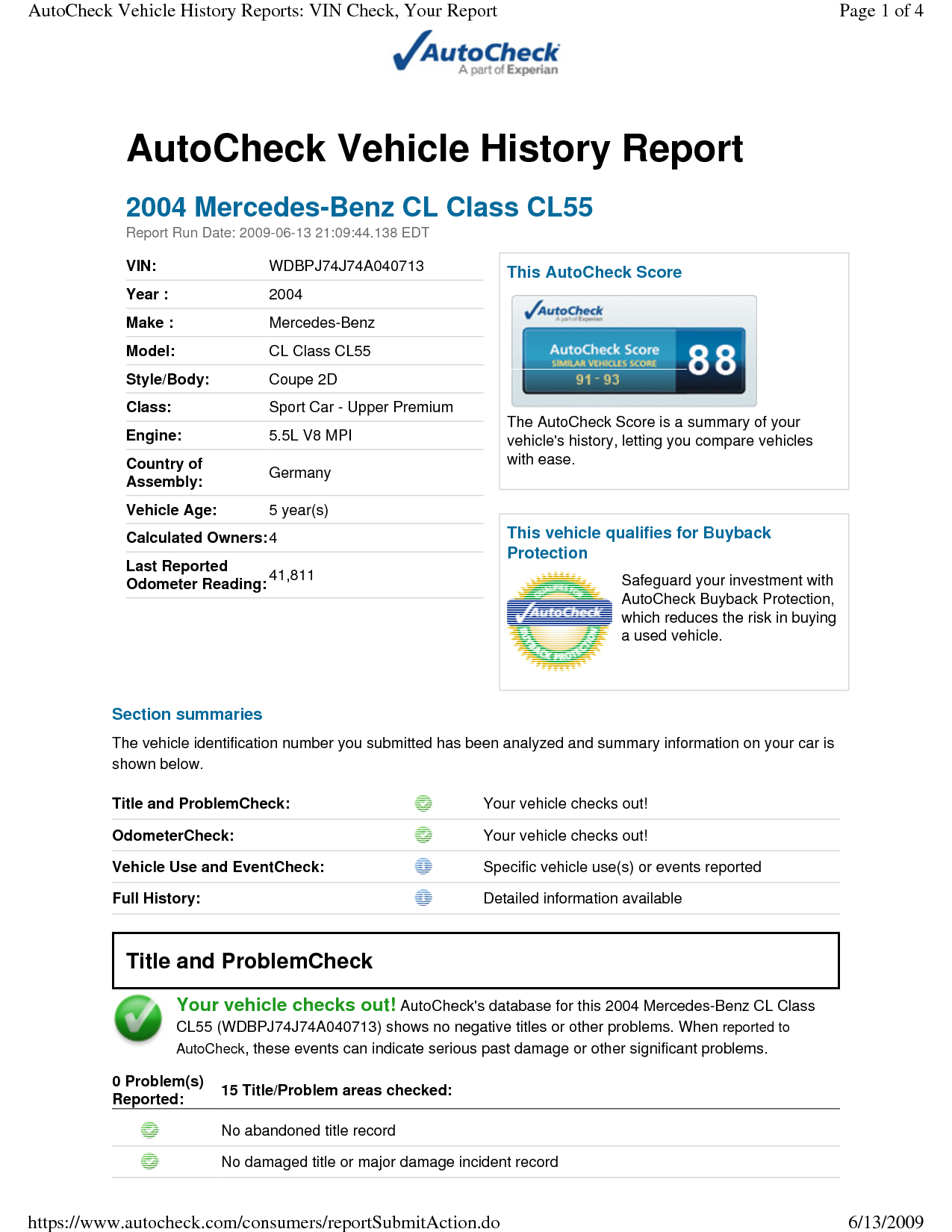 Car report
